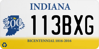 IN license plate 113BXG