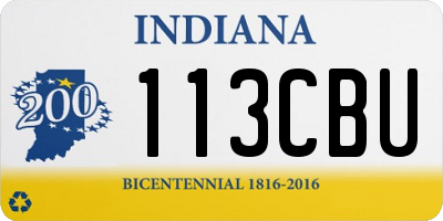 IN license plate 113CBU