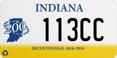 IN license plate 113CC