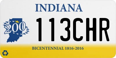 IN license plate 113CHR