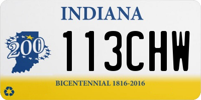 IN license plate 113CHW
