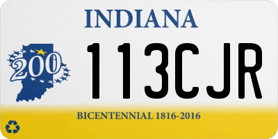 IN license plate 113CJR
