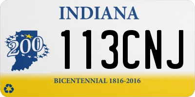 IN license plate 113CNJ
