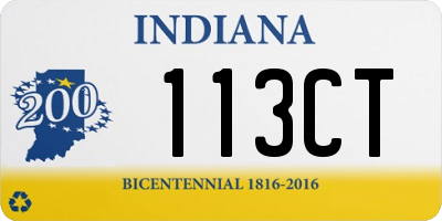 IN license plate 113CT