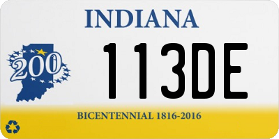 IN license plate 113DE