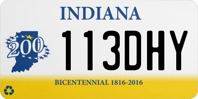 IN license plate 113DHY