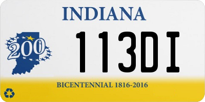 IN license plate 113DI