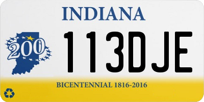 IN license plate 113DJE
