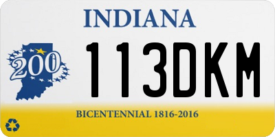 IN license plate 113DKM