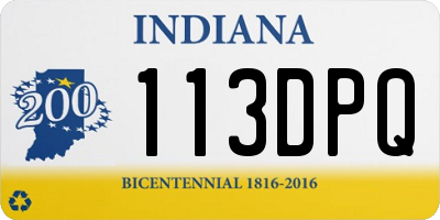 IN license plate 113DPQ