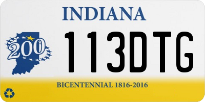 IN license plate 113DTG