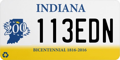 IN license plate 113EDN
