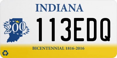 IN license plate 113EDQ