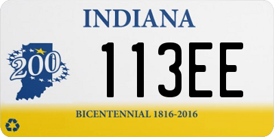 IN license plate 113EE