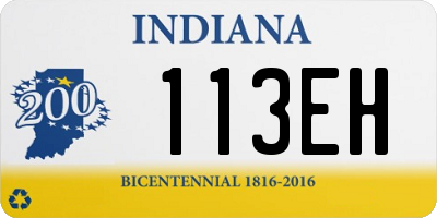 IN license plate 113EH