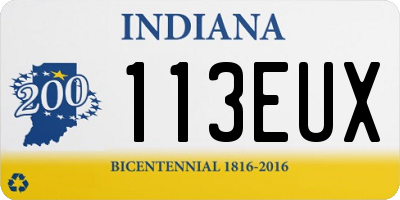 IN license plate 113EUX