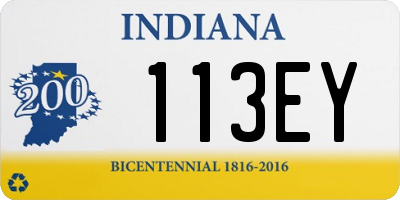 IN license plate 113EY