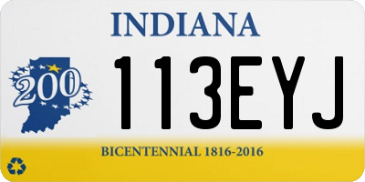 IN license plate 113EYJ