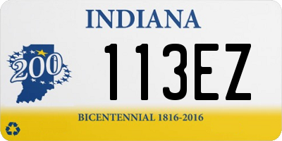 IN license plate 113EZ