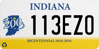 IN license plate 113EZO