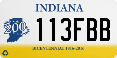 IN license plate 113FBB