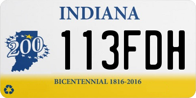 IN license plate 113FDH