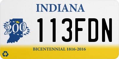 IN license plate 113FDN