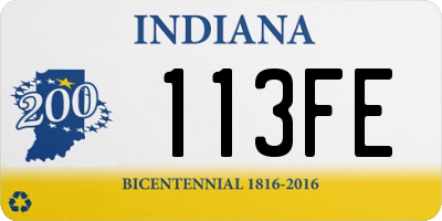 IN license plate 113FE