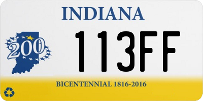 IN license plate 113FF