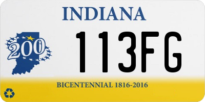 IN license plate 113FG
