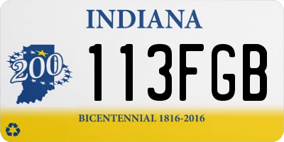 IN license plate 113FGB