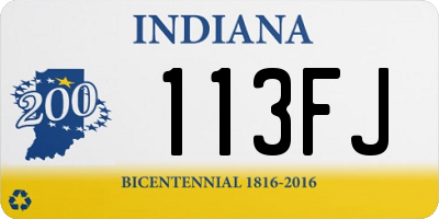 IN license plate 113FJ