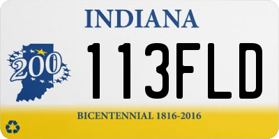 IN license plate 113FLD