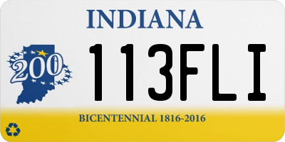 IN license plate 113FLI