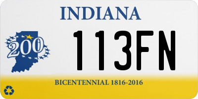 IN license plate 113FN