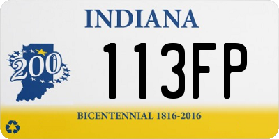 IN license plate 113FP