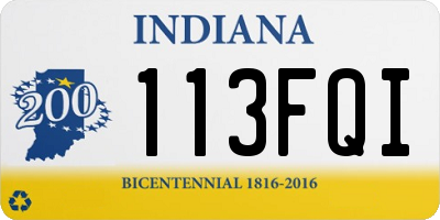 IN license plate 113FQI