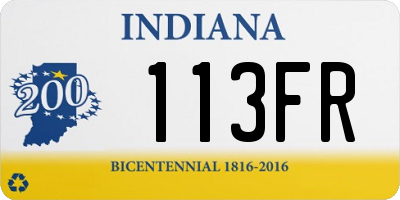 IN license plate 113FR