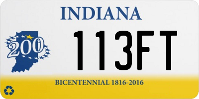 IN license plate 113FT