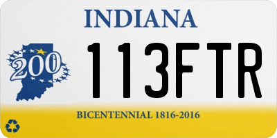 IN license plate 113FTR