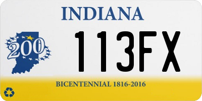 IN license plate 113FX