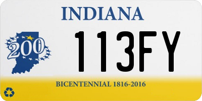 IN license plate 113FY