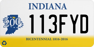 IN license plate 113FYD