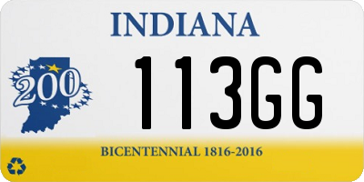 IN license plate 113GG