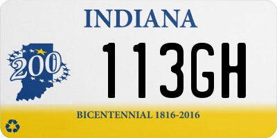 IN license plate 113GH