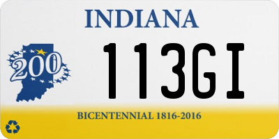 IN license plate 113GI