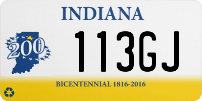 IN license plate 113GJ