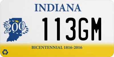 IN license plate 113GM