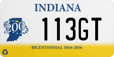 IN license plate 113GT