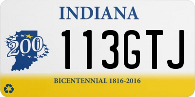 IN license plate 113GTJ